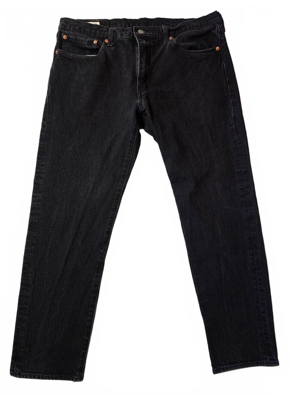 Levi's Premium Hi-Ball Black Denim Jeans Size 36 W Straight Leg Waterless